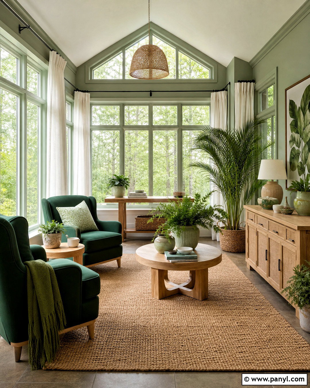 Emerald Green And Sage Green Sunroom - 20 emerald green colour palette ideas
