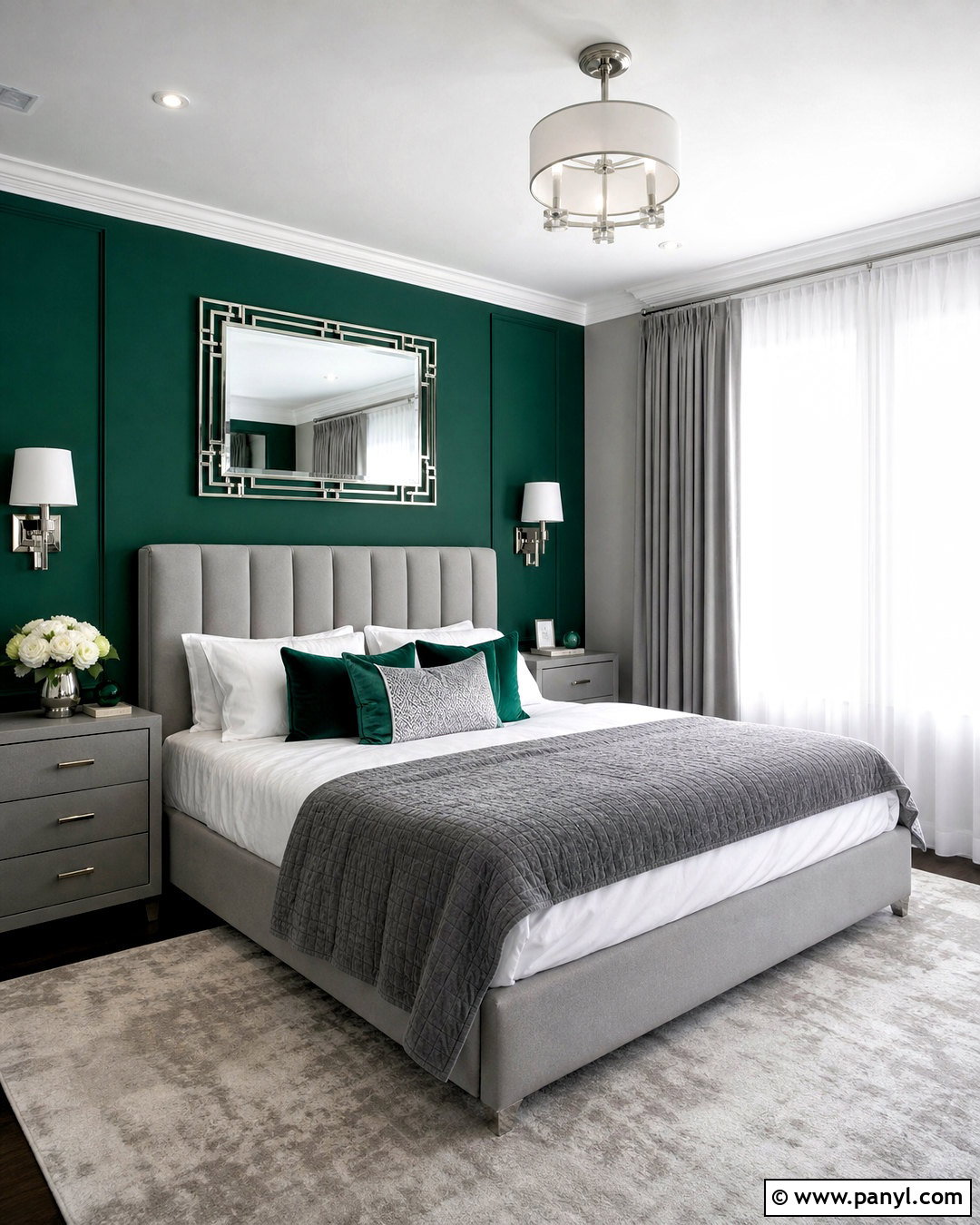 Emerald Green And Silver Bedroom - 20 emerald green bedroom colour schemes