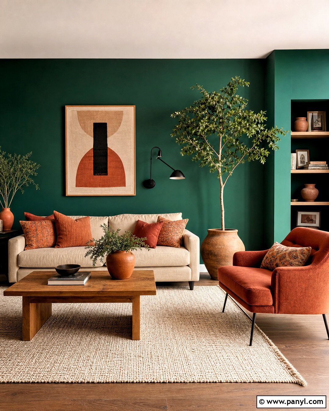Emerald Green And Terracotta Living Room - 20 emerald green living room ideas