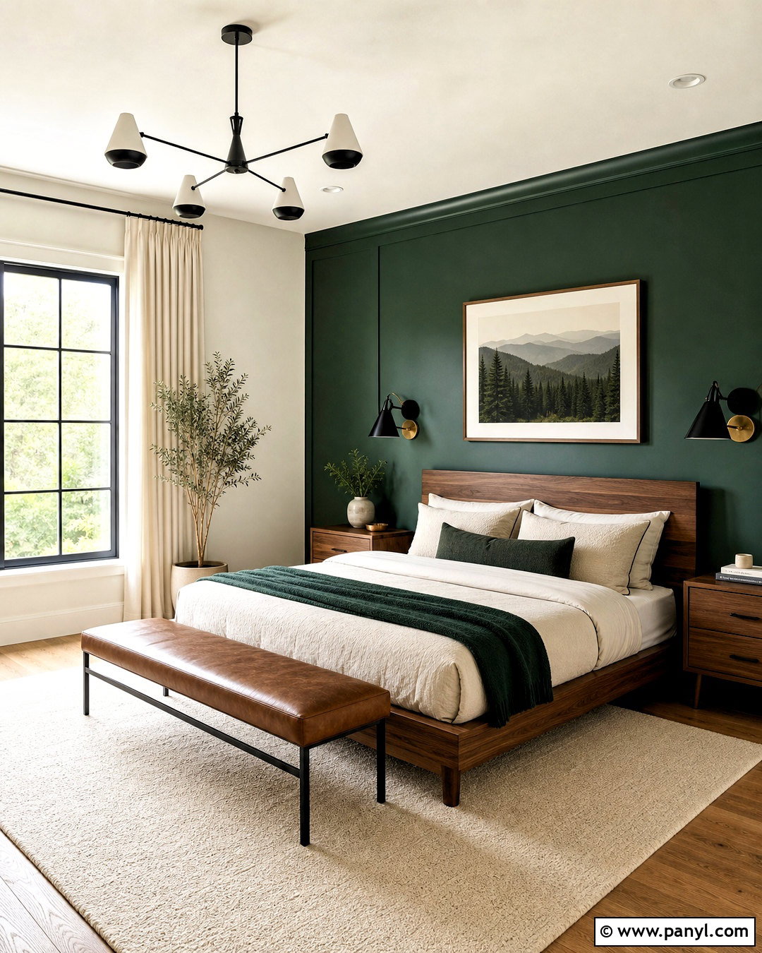 Emerald Green And Walnut Bedroom - 20 emerald green room decor ideas