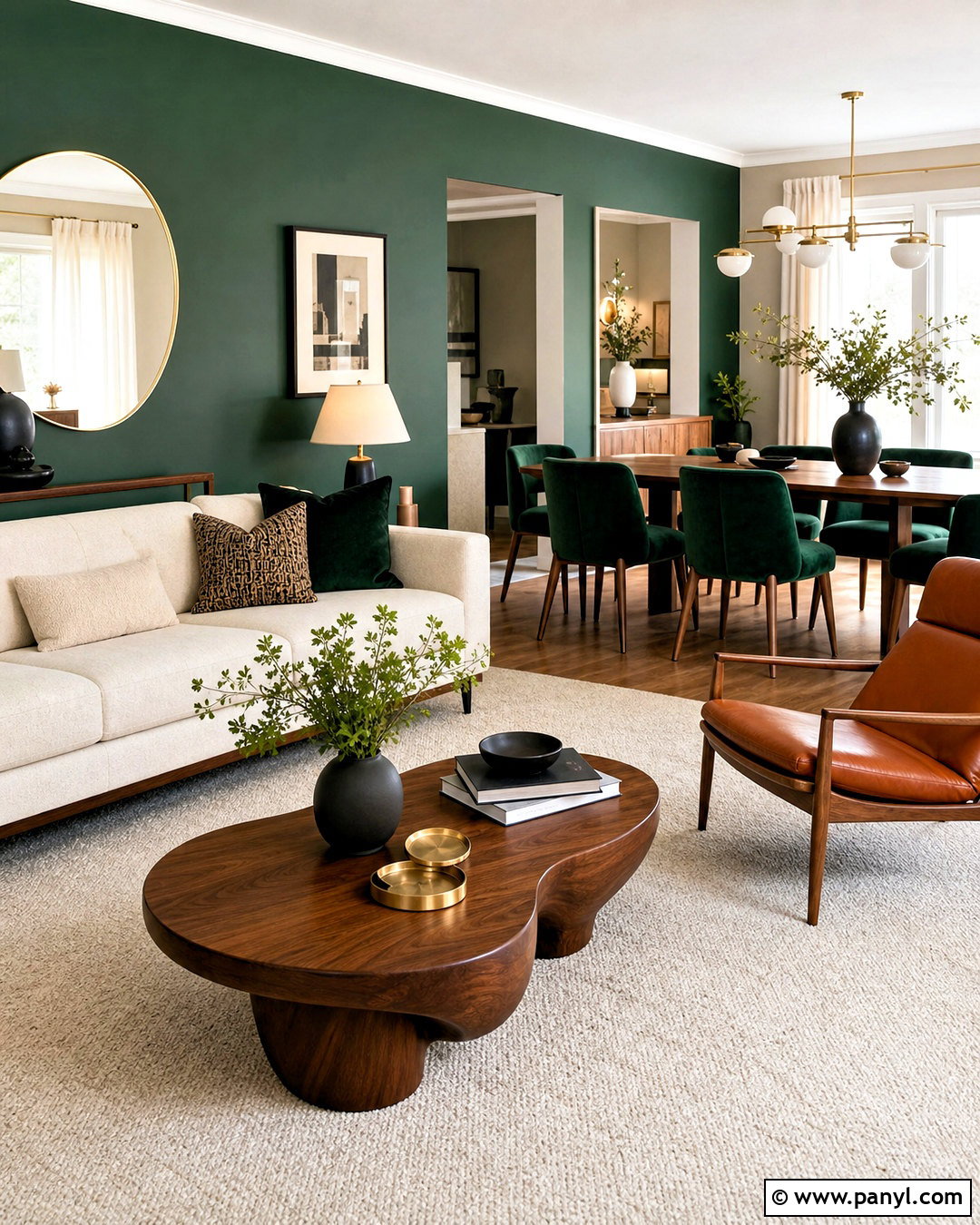 Emerald Green And Walnut Interior - 20 emerald green interior design ideas