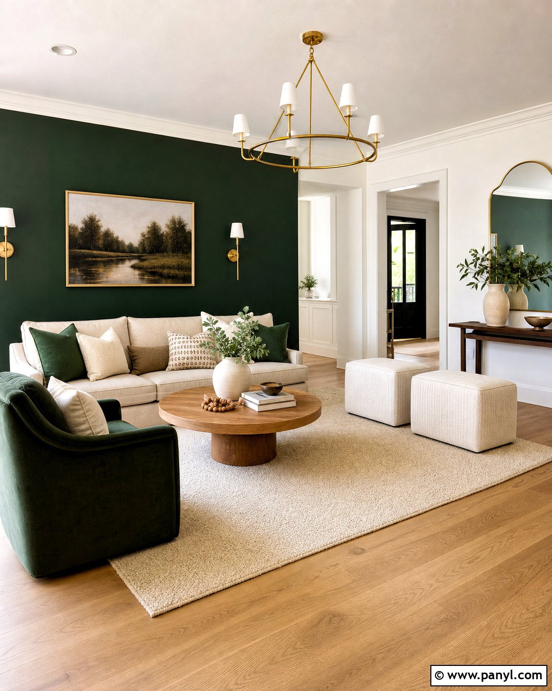 Emerald Green And Warm White - 20 emerald green color palette ideas
