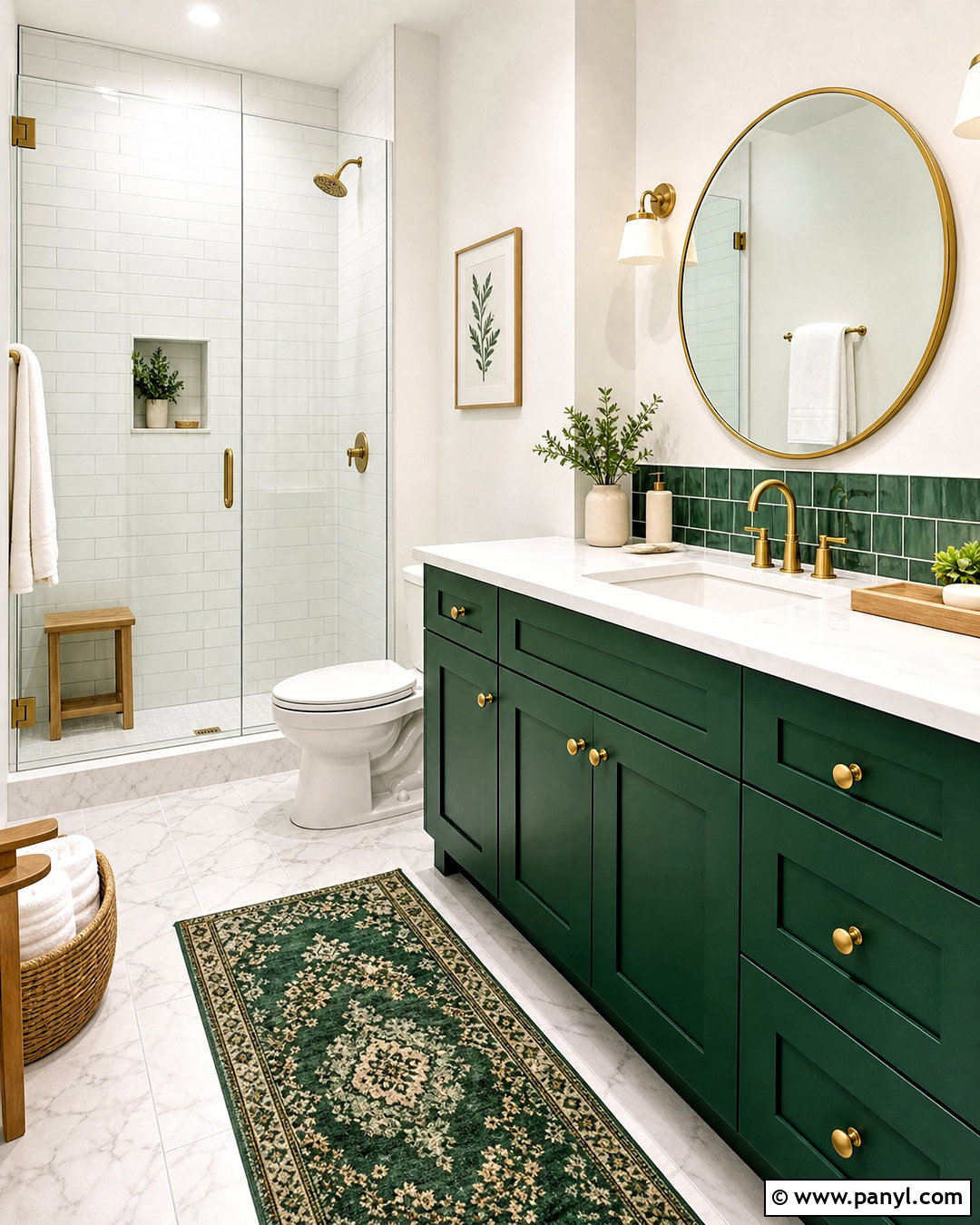 Emerald Green And White Bathroom - 20 emerald green and gold bathroom ideas