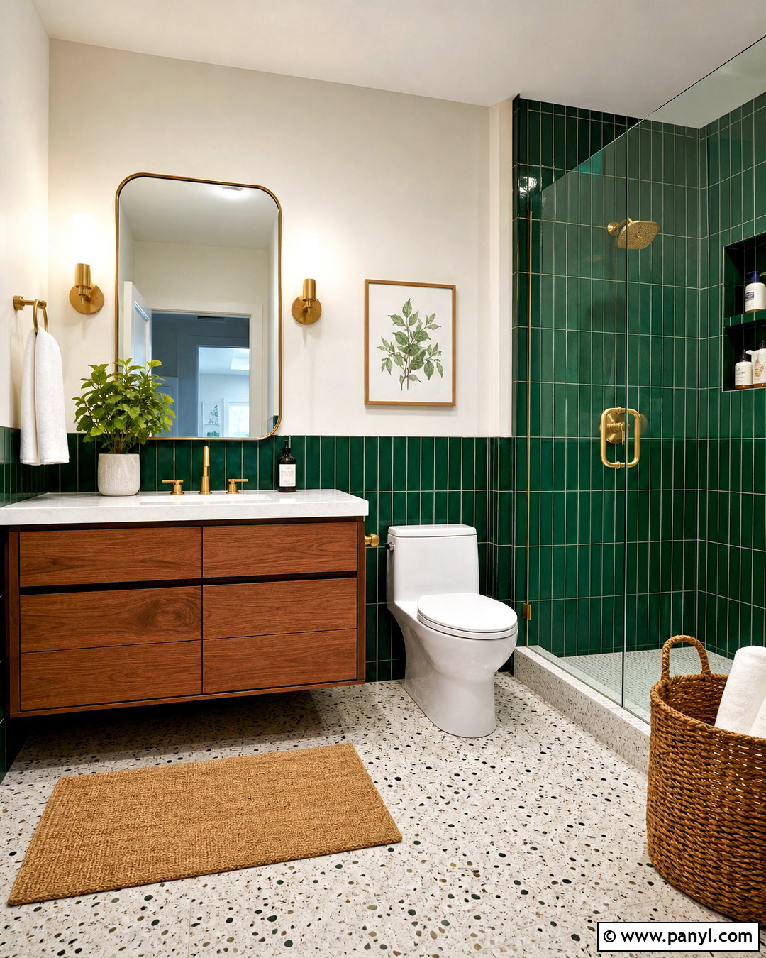 Emerald Green Bathroom - 20 emerald green interior design ideas