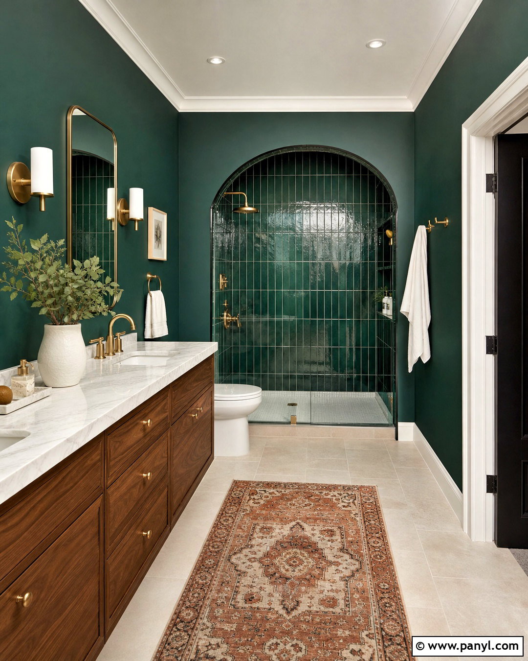 Emerald Green Bathroom - 20 fun bathroom colors