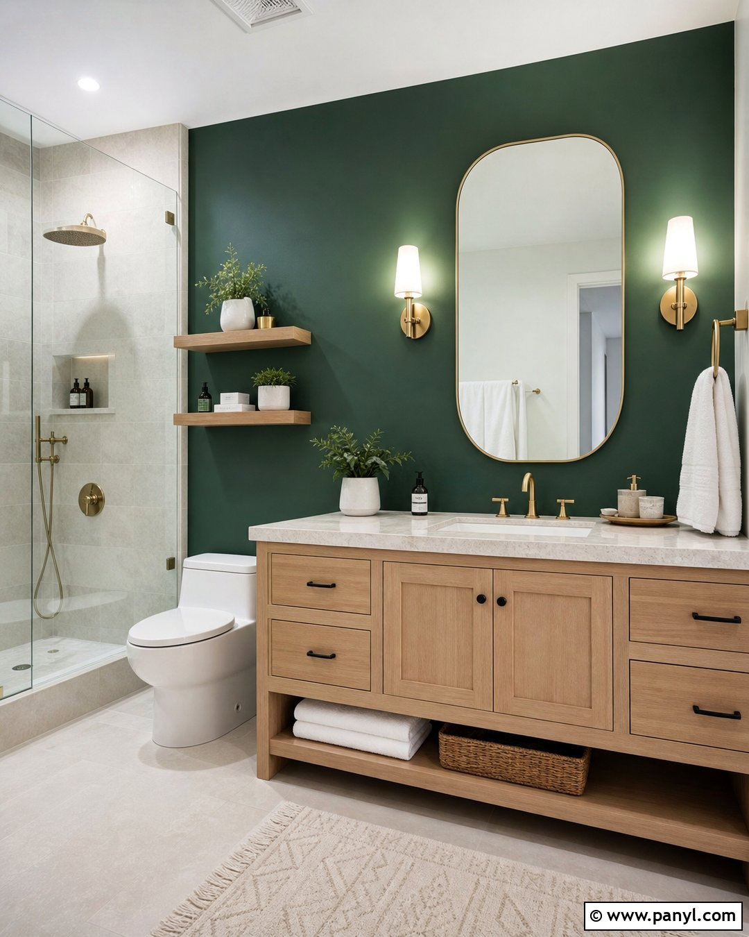 Emerald Green Bathroom Accent Wall - 35 emerald green accent wall ideas