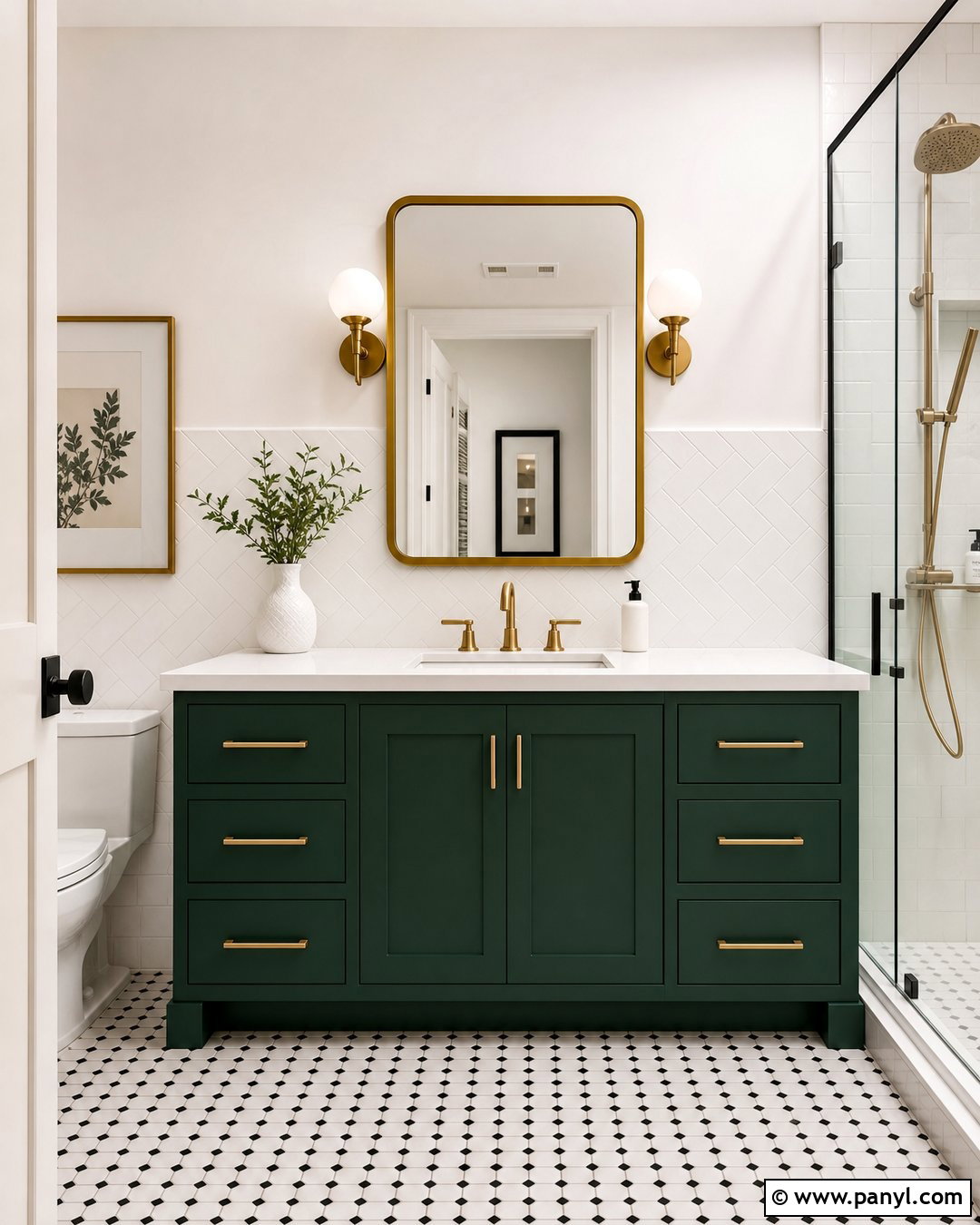 Emerald Green Bathroom Vanity - 35 painted bathroom vanity colors