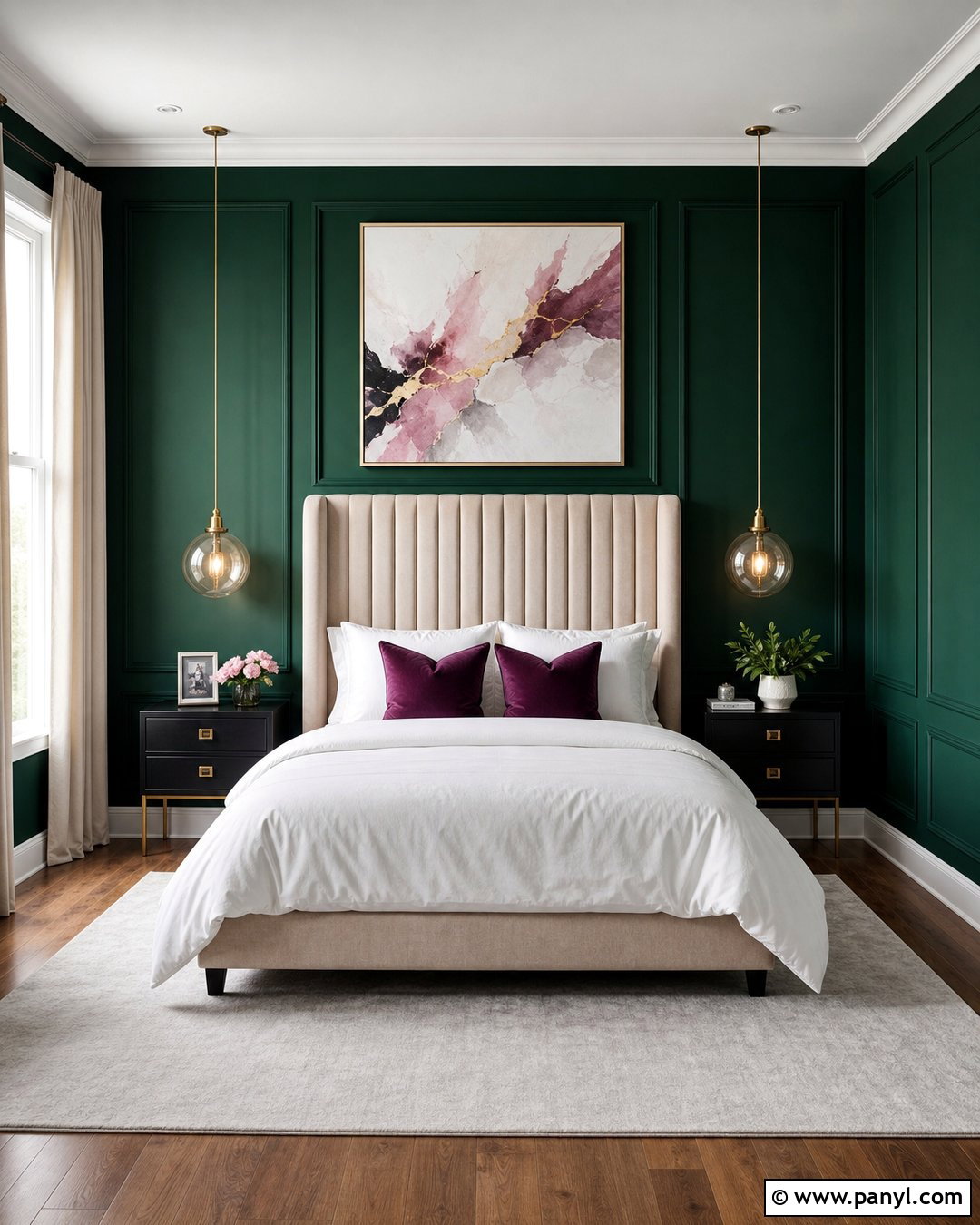 Emerald Green Bedroom Walls - 45 green painted walls