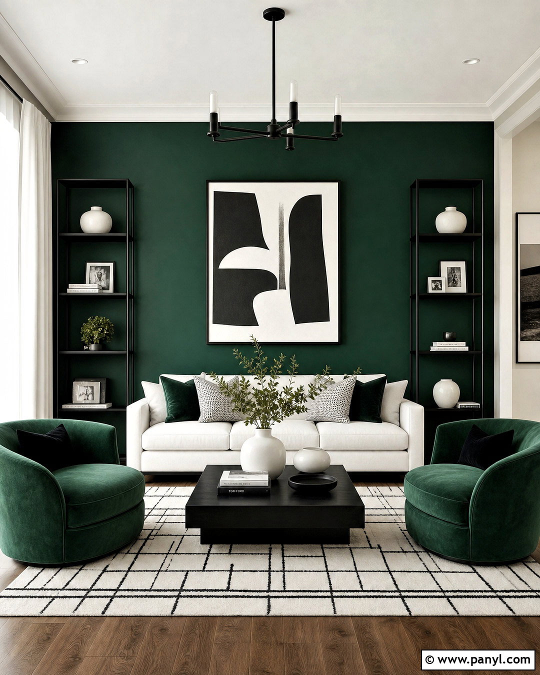 Emerald Green Black And White Living Room - 20 emerald green living room ideas