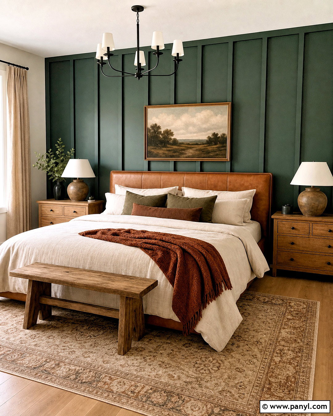 Emerald Green Board And Batten Accent Wall - 20 emerald green accent wall bedroom ideas