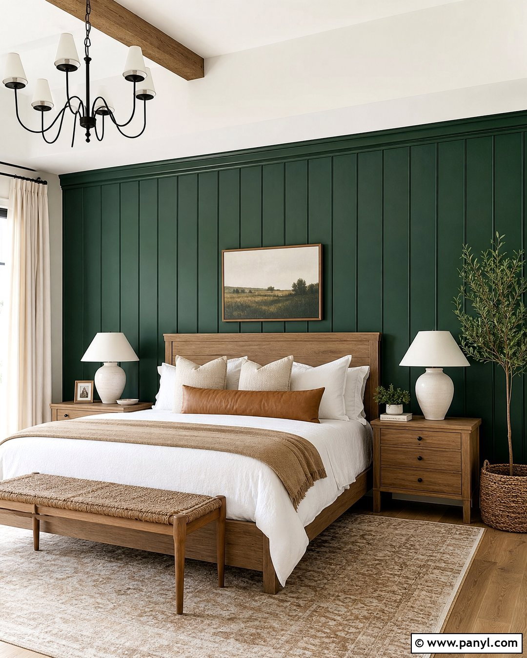 Emerald Green Board And Batten Wall - 35 emerald green wall ideas