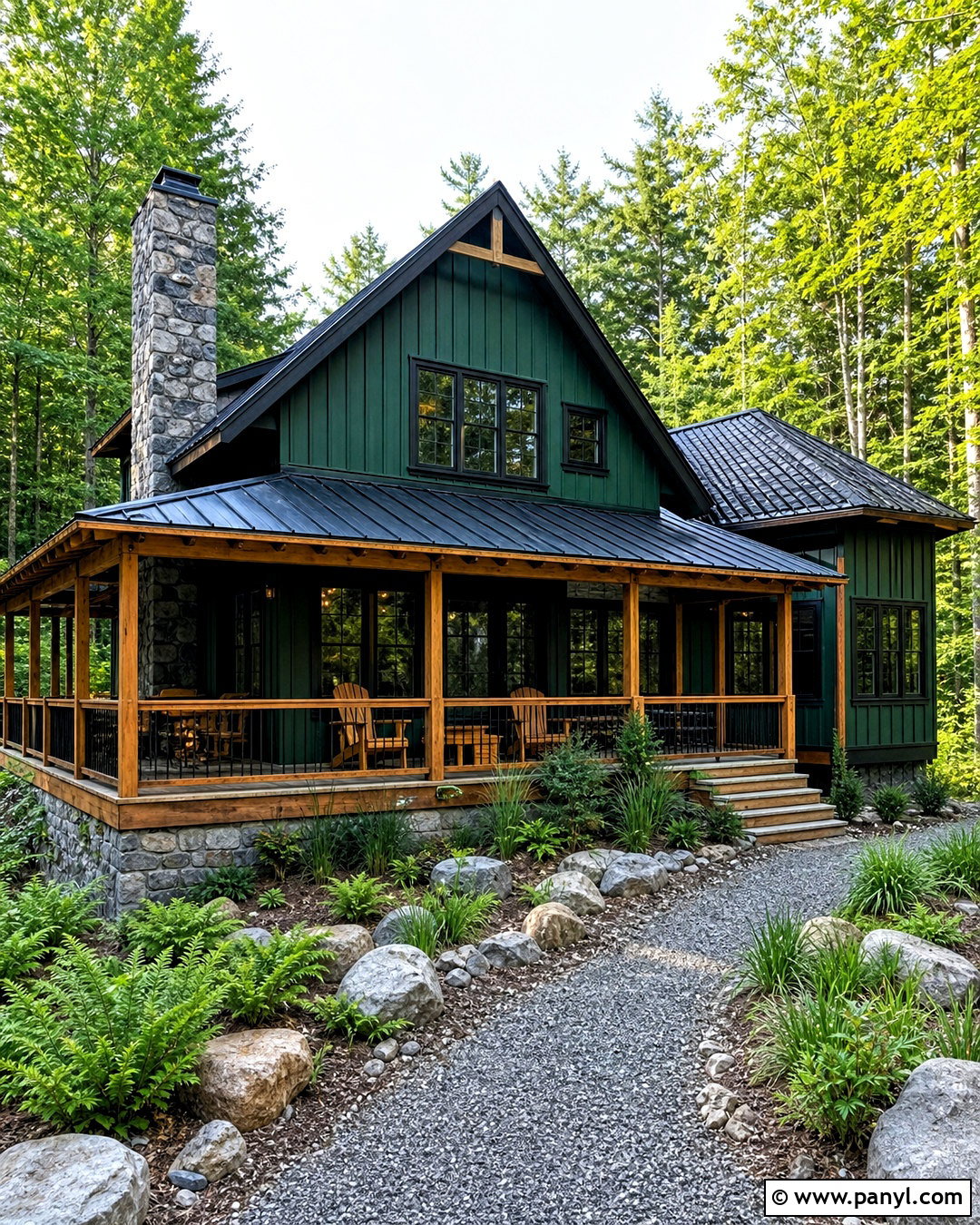 Emerald Green Cabin House - 20 emerald green house ideas