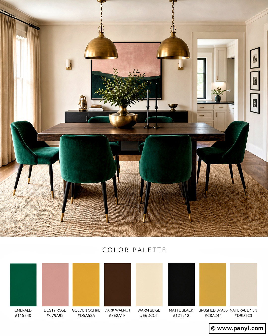 Emerald Green Color Palette - 20 colour palette ideas
