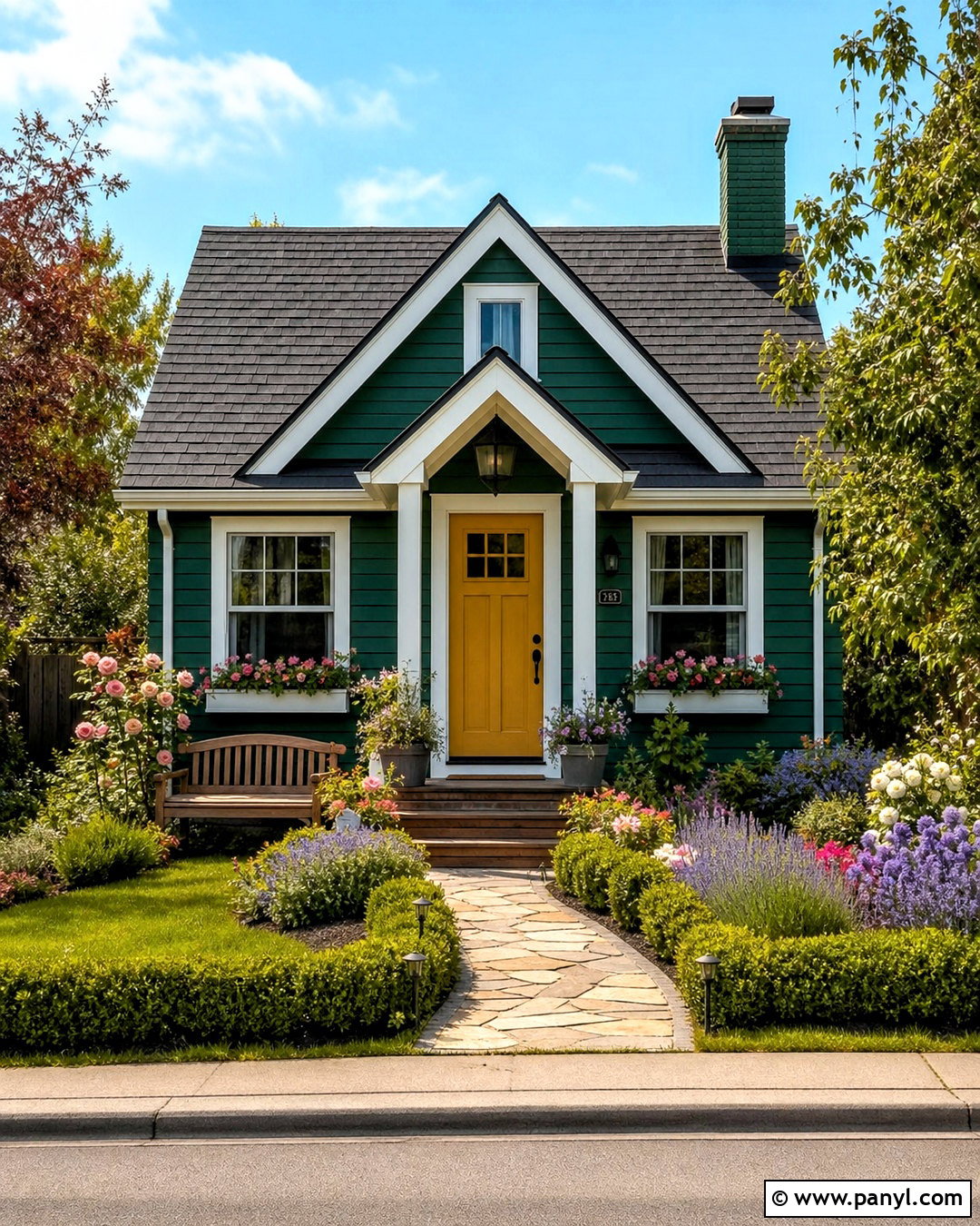 Emerald Green Cottage House - 20 emerald green house ideas