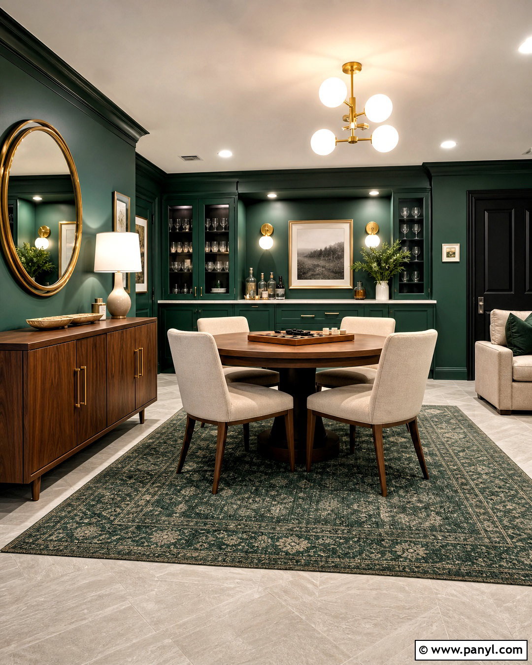 Emerald Green Dark Basement - 20 dark basement paint colors