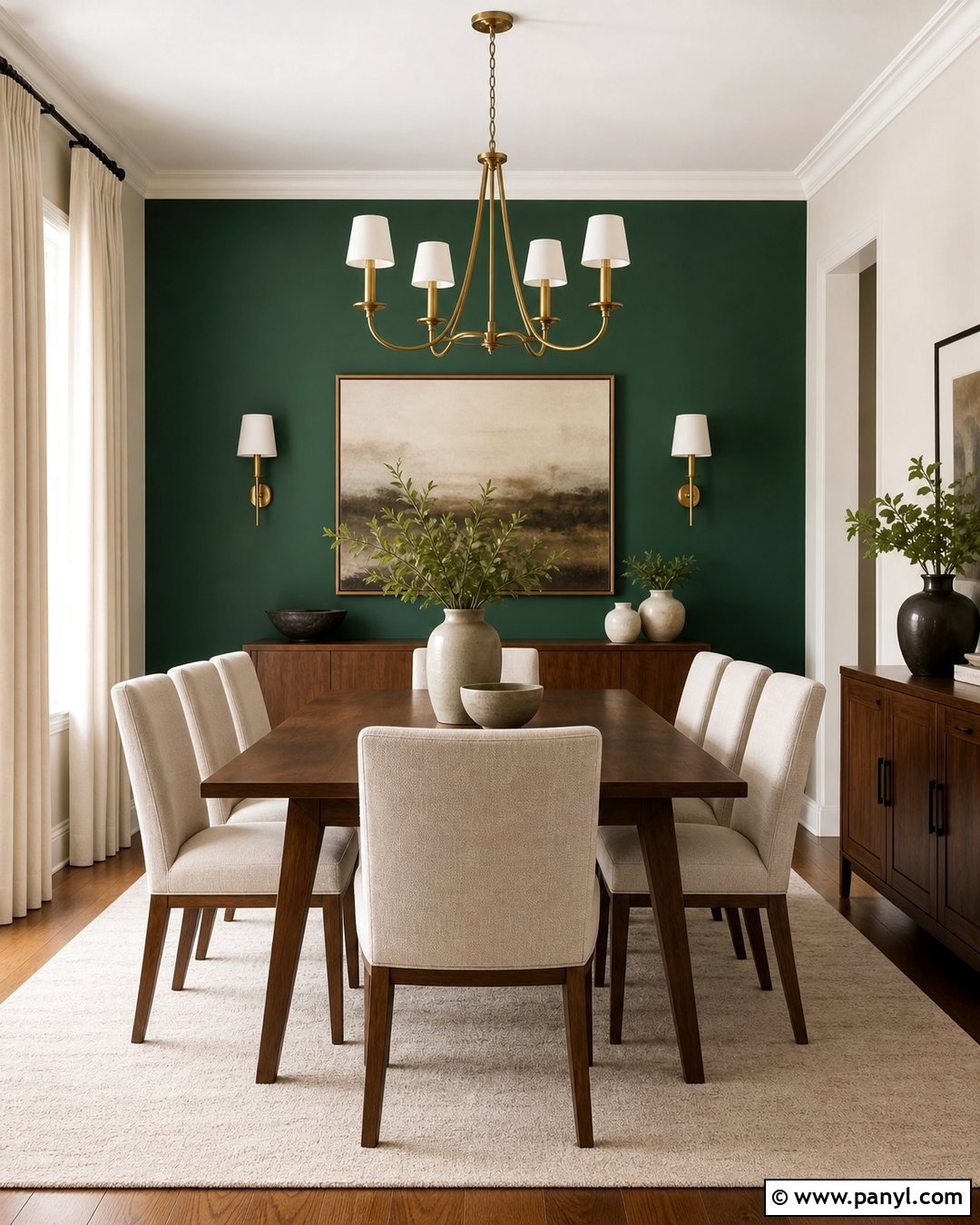 Emerald Green Dining Room Accent Wall - 35 emerald green accent wall ideas