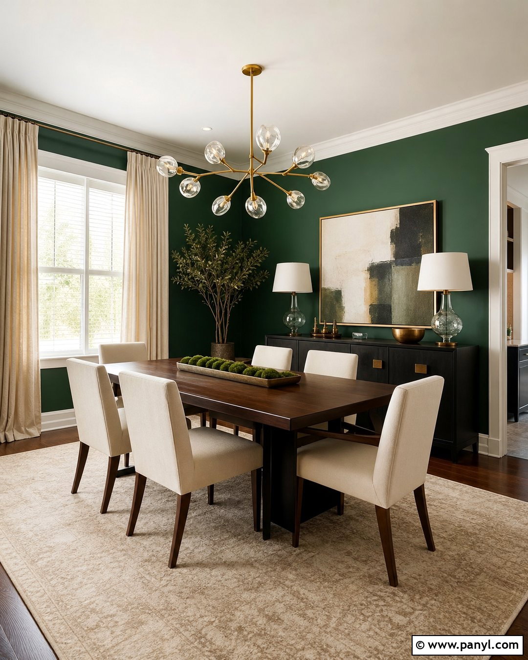Emerald Green Dining Room Walls - 30 Room Green Walls