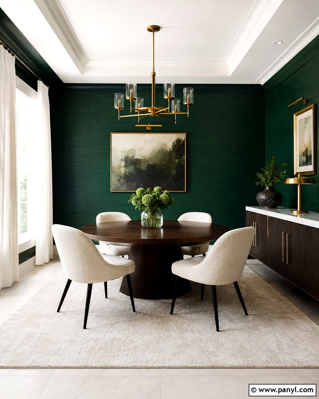 Emerald Green Dining Room Walls - 20 Green Walls In House Ideas