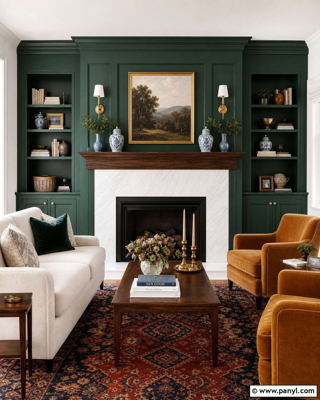 Emerald Green Fireplace Accent Wall - 35 Fireplace Accent Wall Color Ideas
