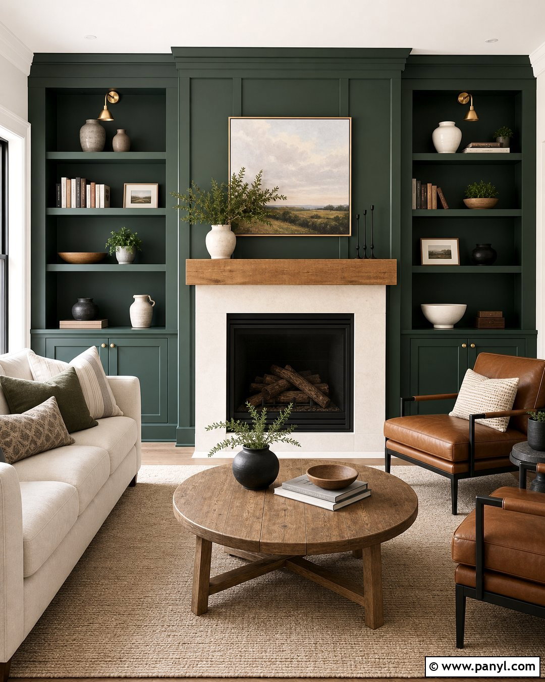 Emerald Green Fireplace Wall - 30 Emerald Green Wall Paint Ideas