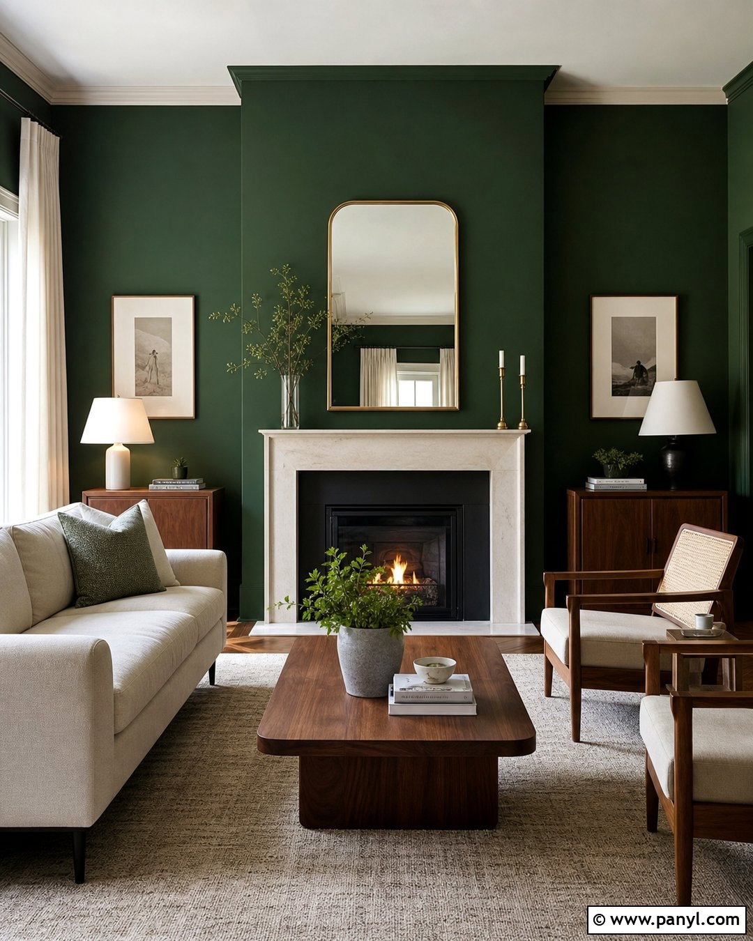 Emerald Green Fireplace Wall - 30 emerald green walls