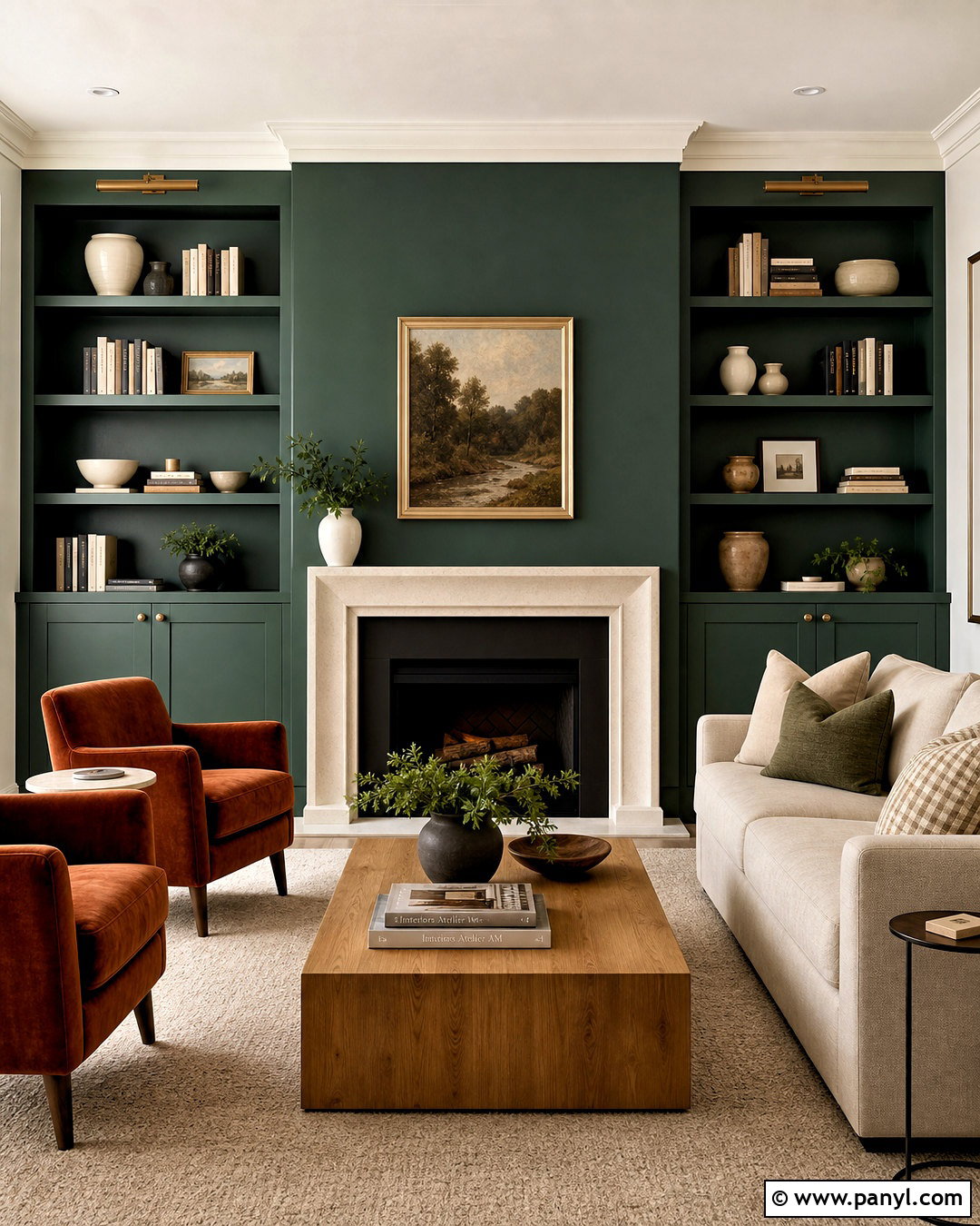 Emerald Green Fireplace Wall - 20 emerald green home decor ideas