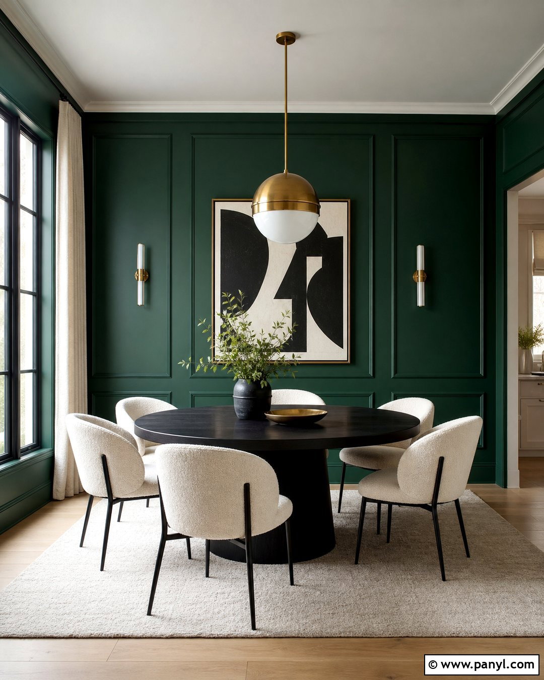 Emerald Green Geometric Wall Panels - 30 texture colour wall ideas