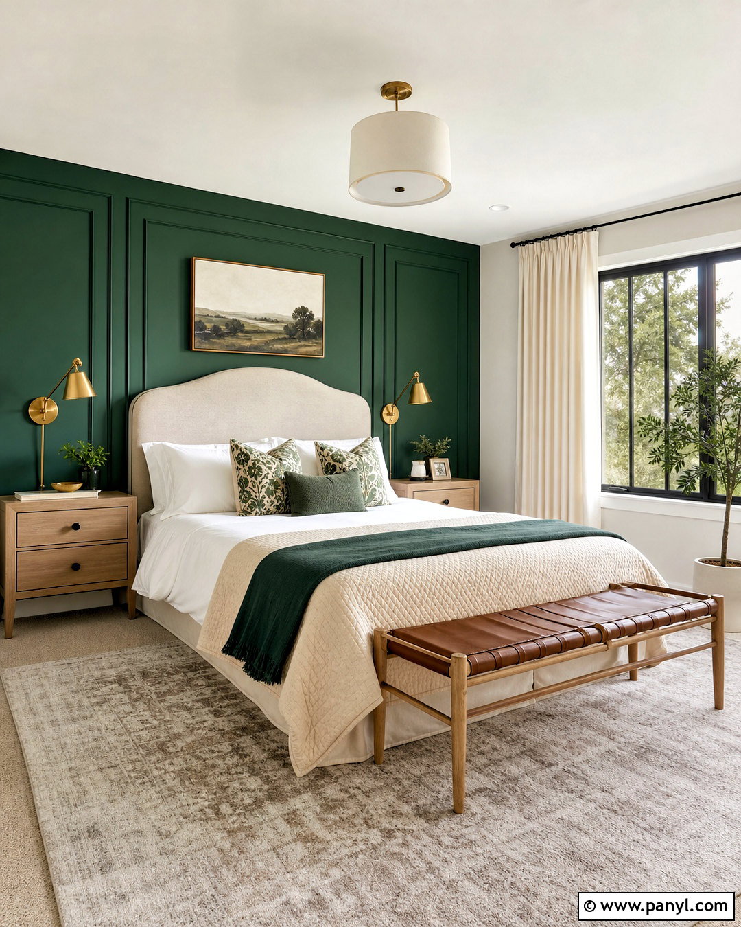 Emerald Green Guest Bedroom Accent Wall - 20 emerald green accent wall bedroom ideas