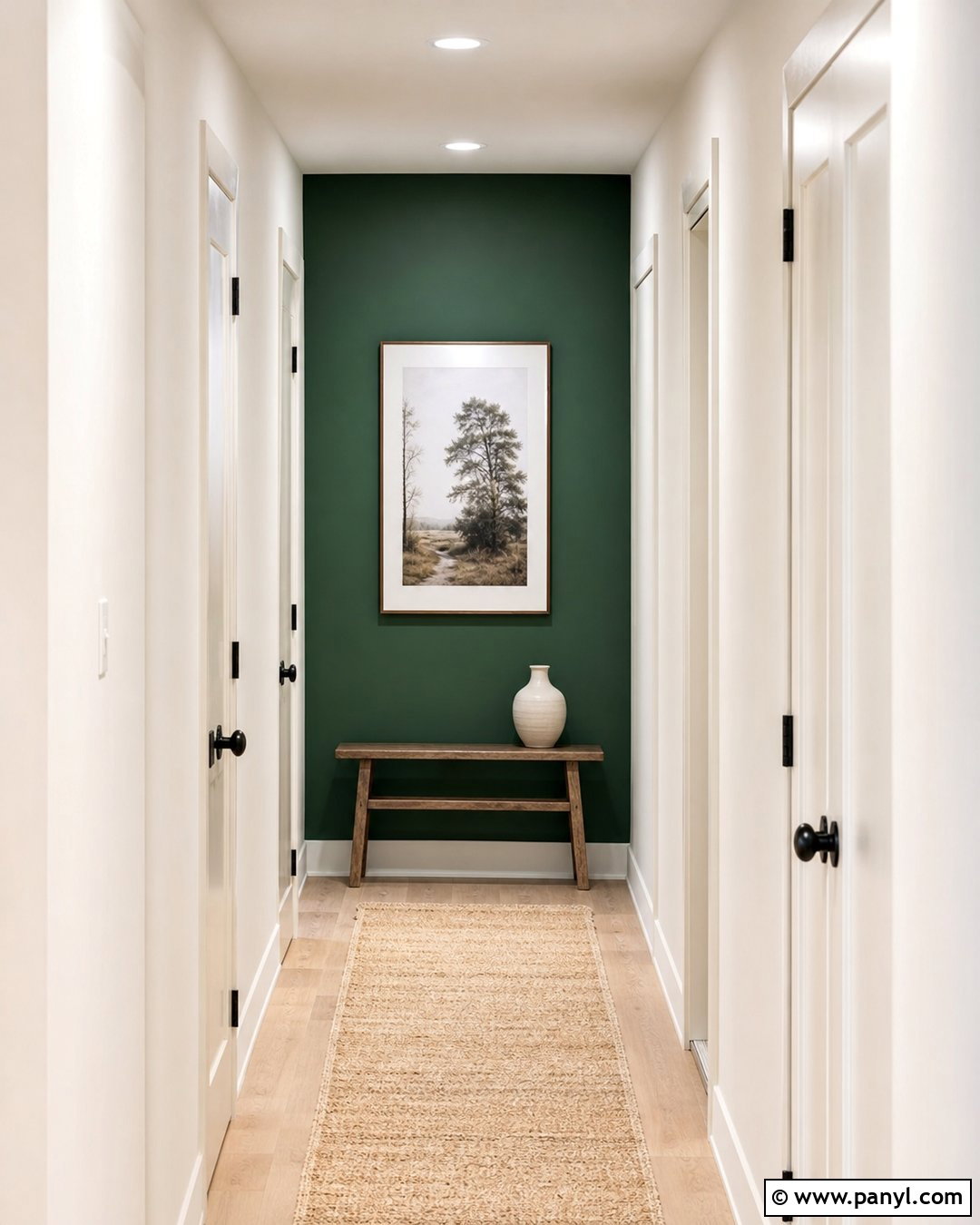 Emerald Green Hallway Accent Wall - 35 emerald green accent wall ideas