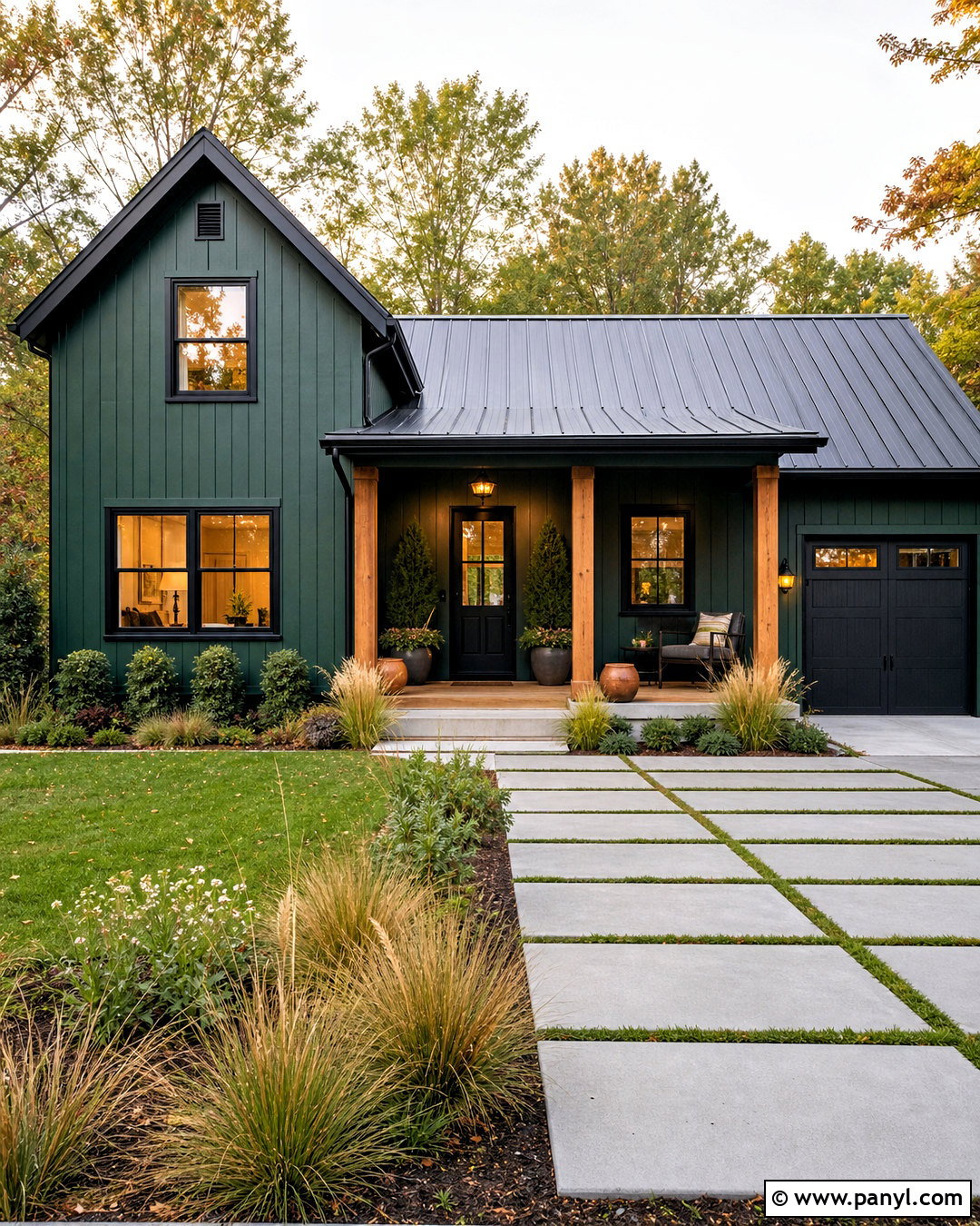 Emerald Green House With Black Trim - 20 emerald green house ideas