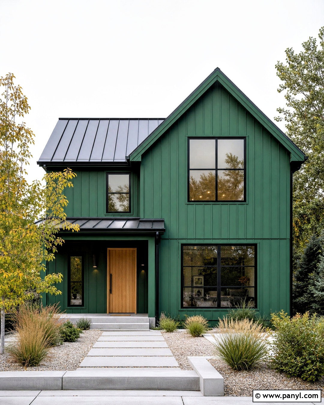 Emerald Green House With Matching Trim - 20 emerald green house ideas