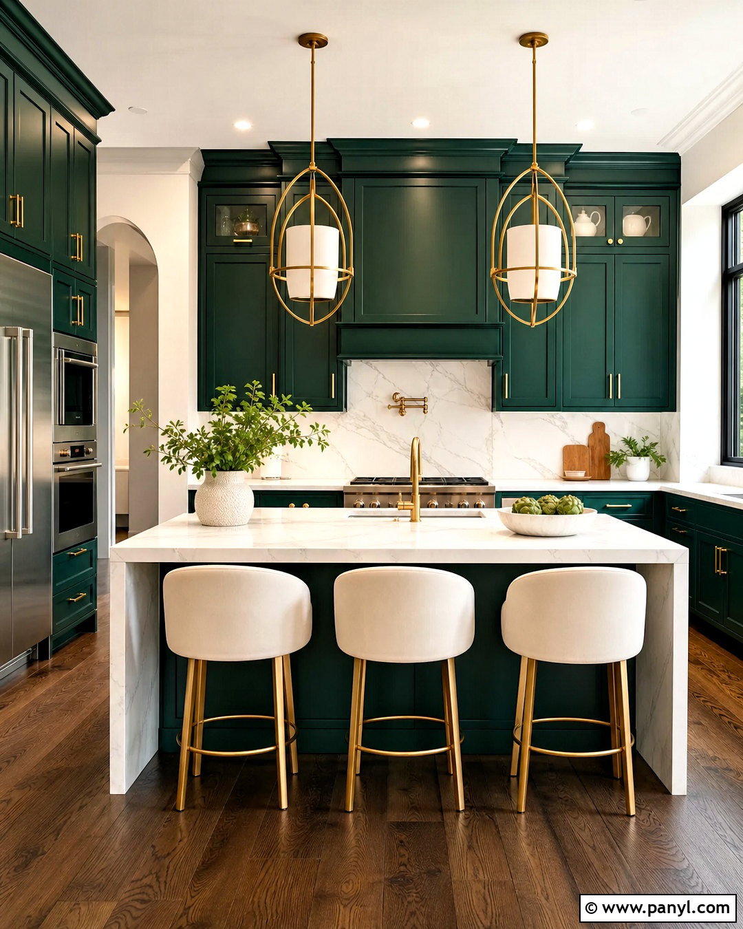 Emerald Green Kitchen Cabinets With Gold Hardware - 20 green kitchen cabinets