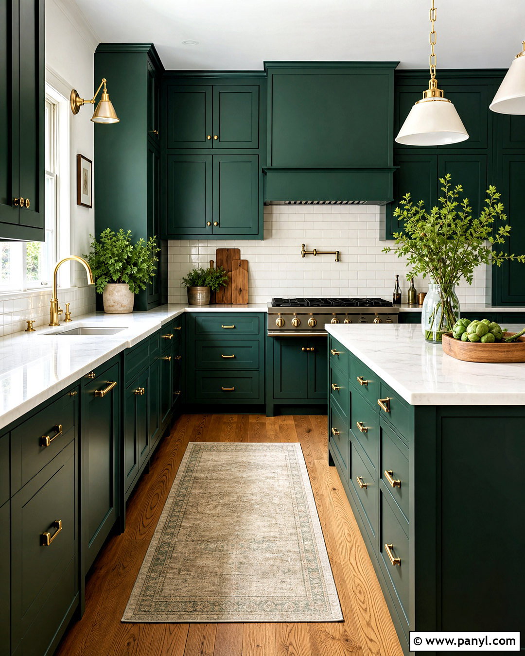 Emerald Green Kitchen Cabinets With Marble - 20 emerald green home decor ideas