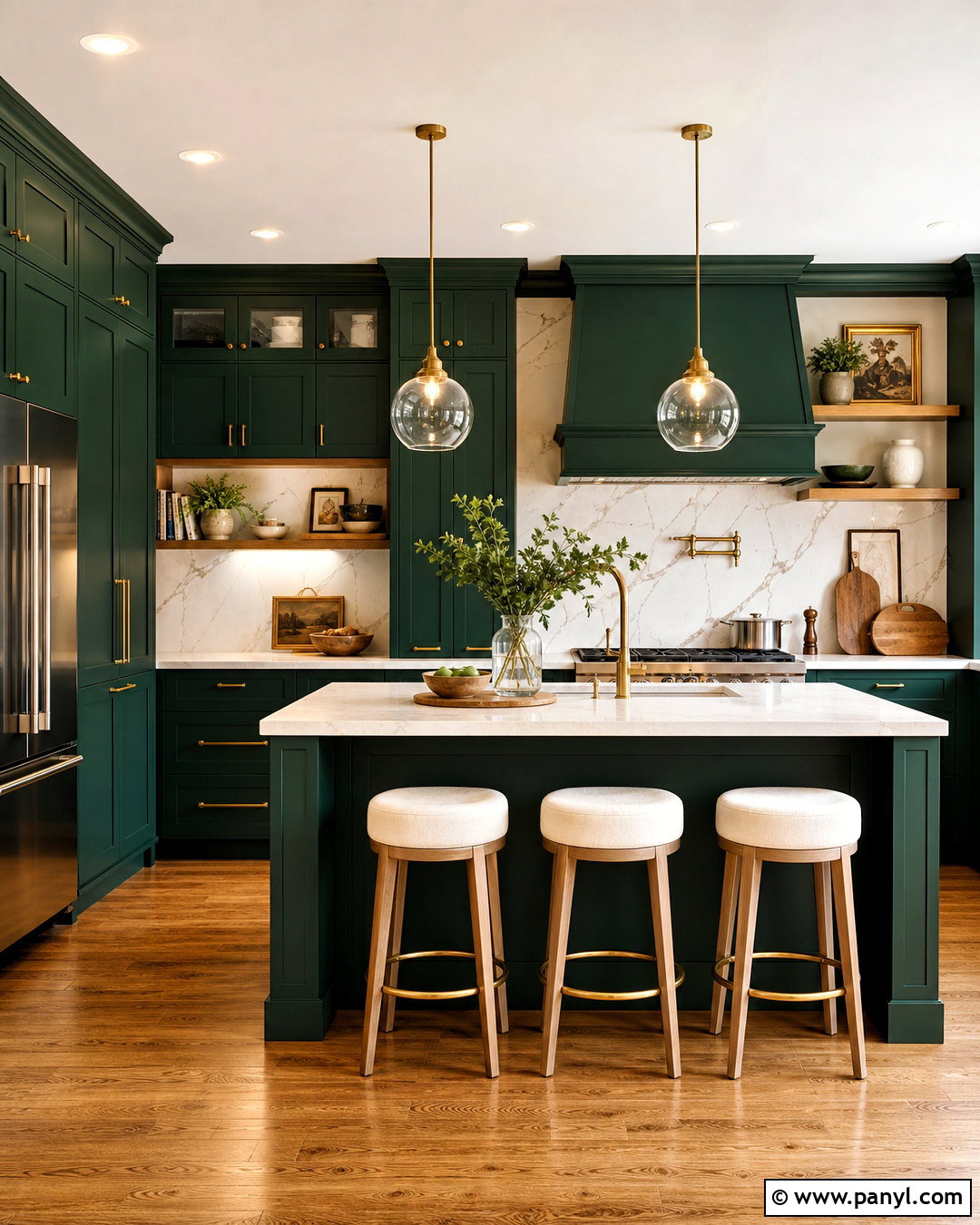 Emerald Green Kitchen Cabinets - 20 emerald green interior design ideas