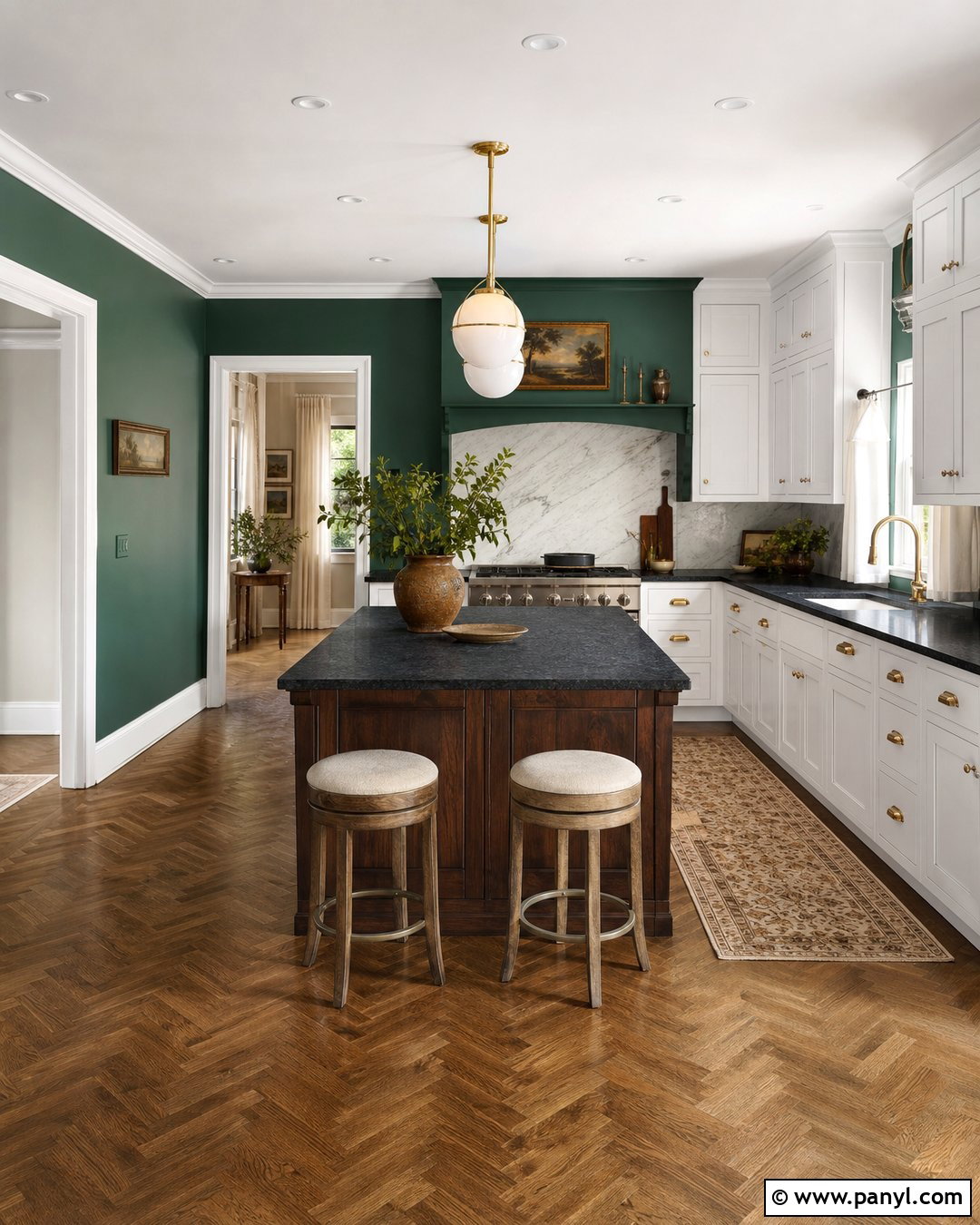 Emerald Green Kitchen Wall Colour - 45 kitchen wall colour ideas