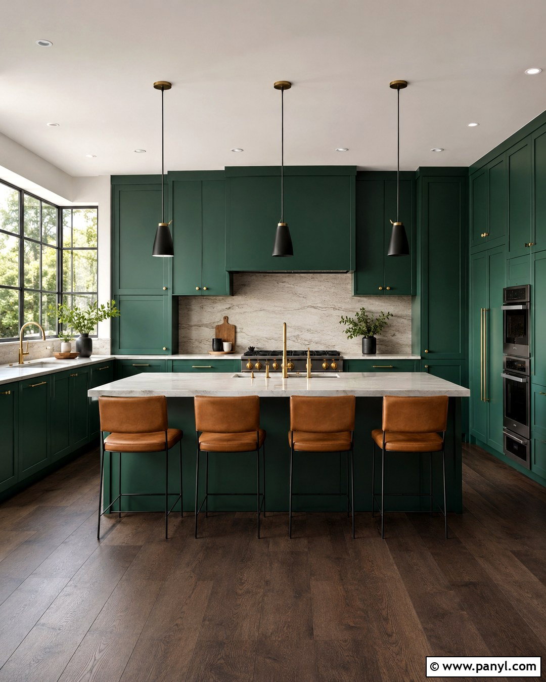 Emerald Green Kitchen - 20 Rich Kitchen Colors