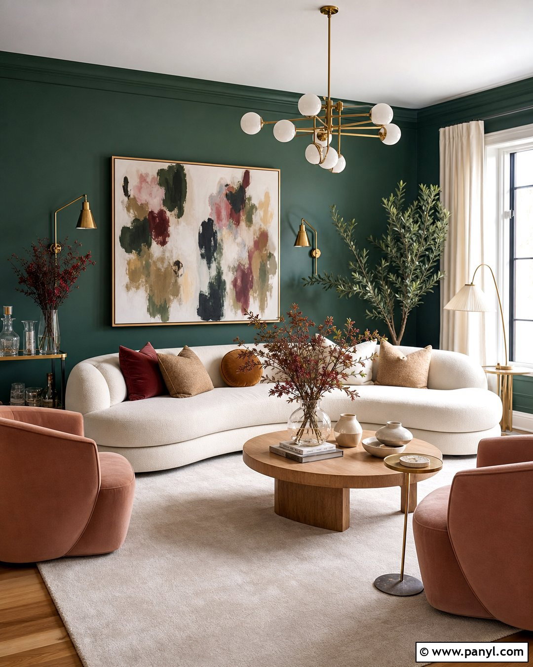Emerald Green Living Room Walls - 45 wall colors for living room ideas