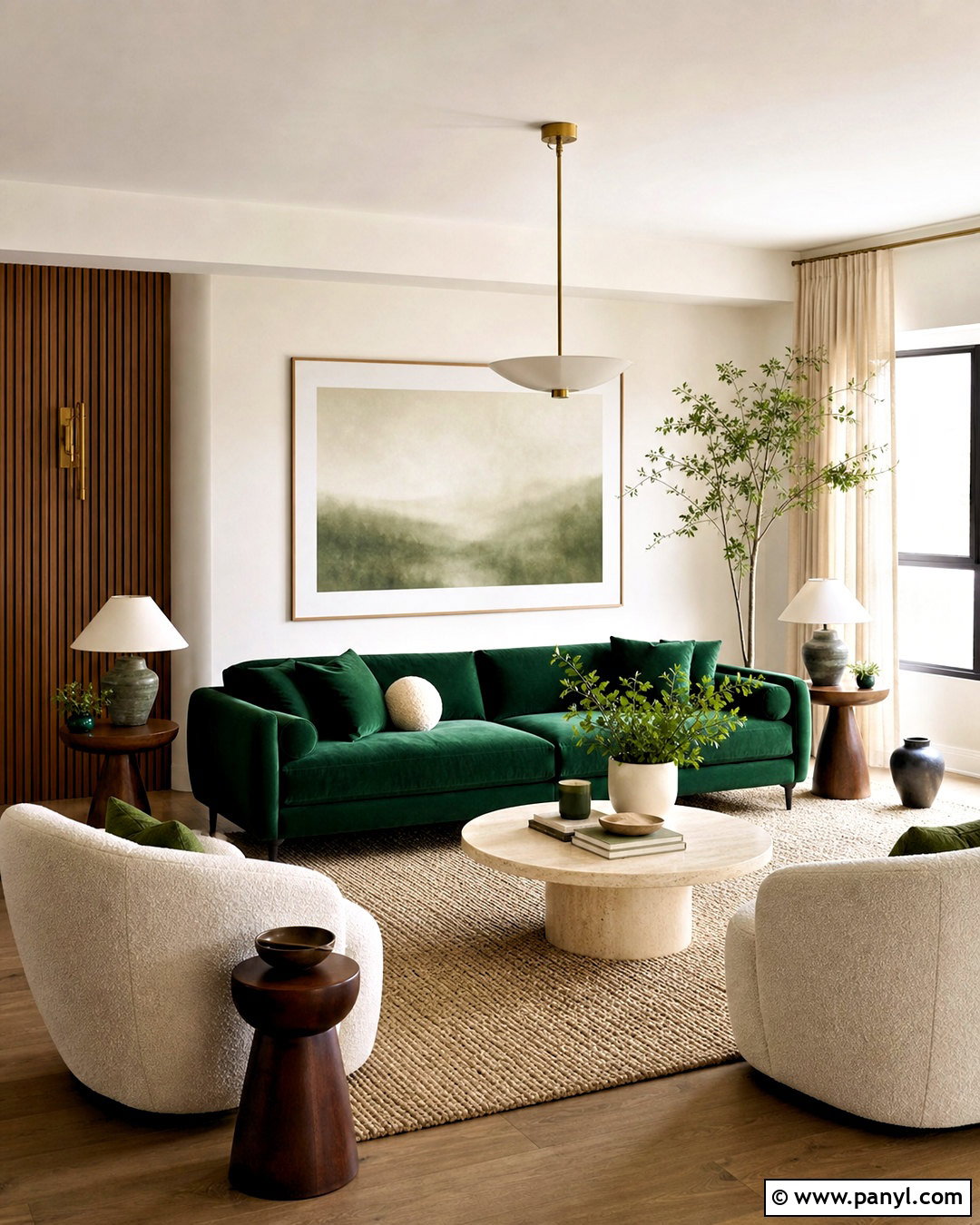 Emerald Green Living Room With Velvet Sofa - 20 emerald green living room ideas