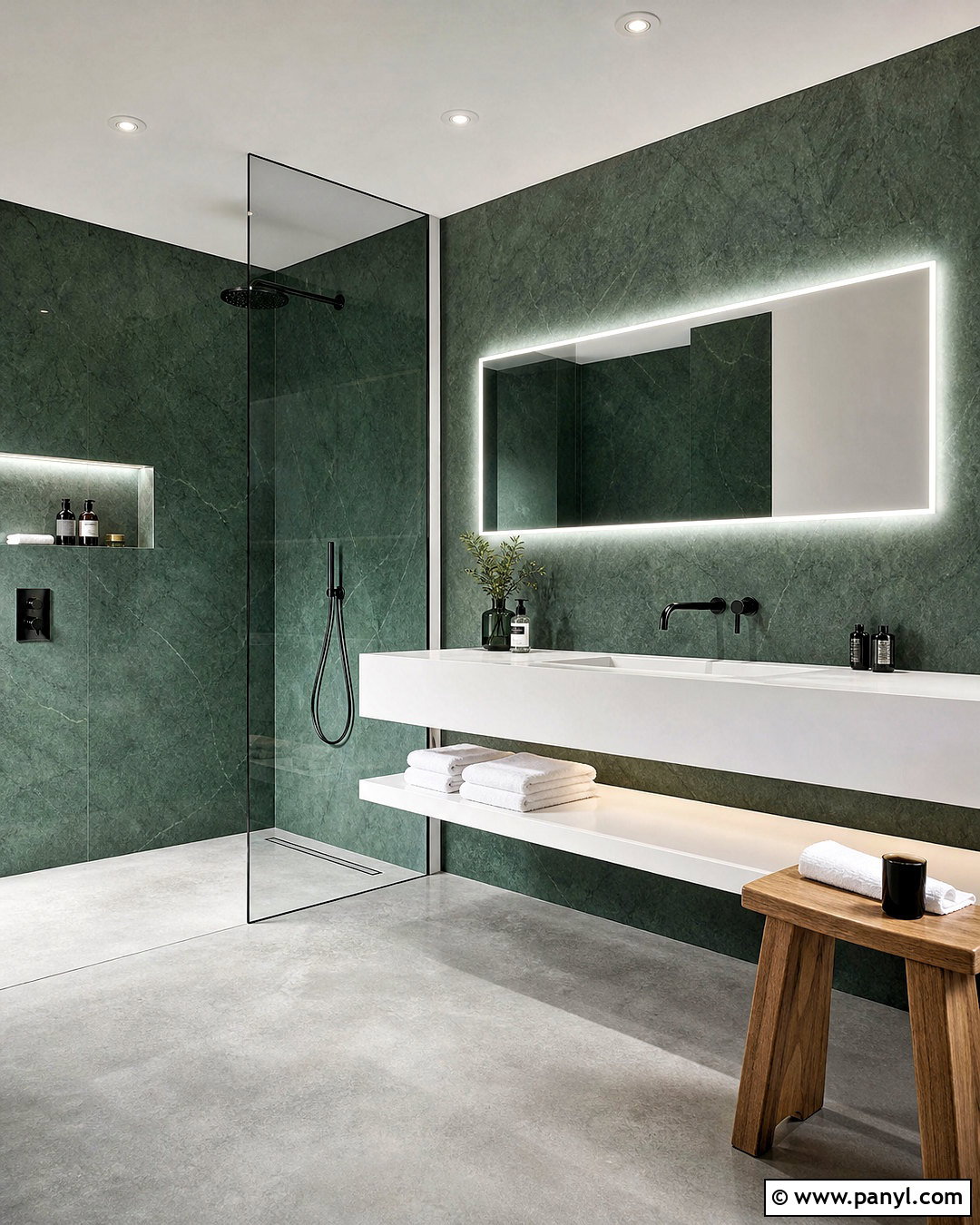Emerald Green Modern Bathroom - 20 emerald green bathroom ideas