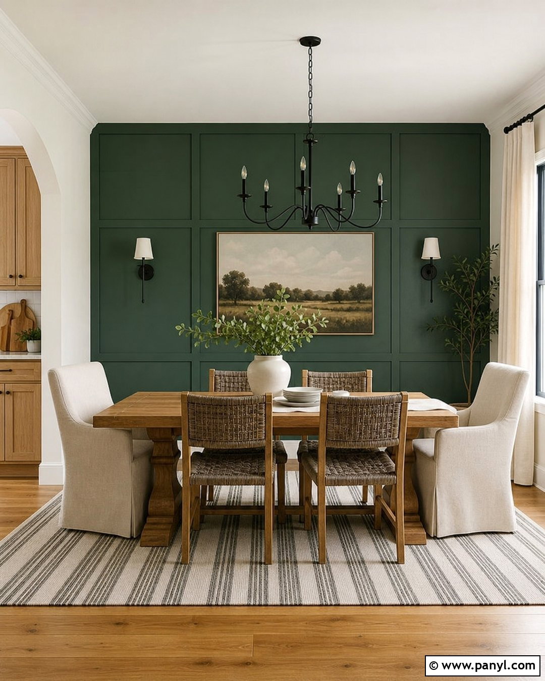 Emerald Green Modern Farmhouse Wall - 35 emerald green wall ideas