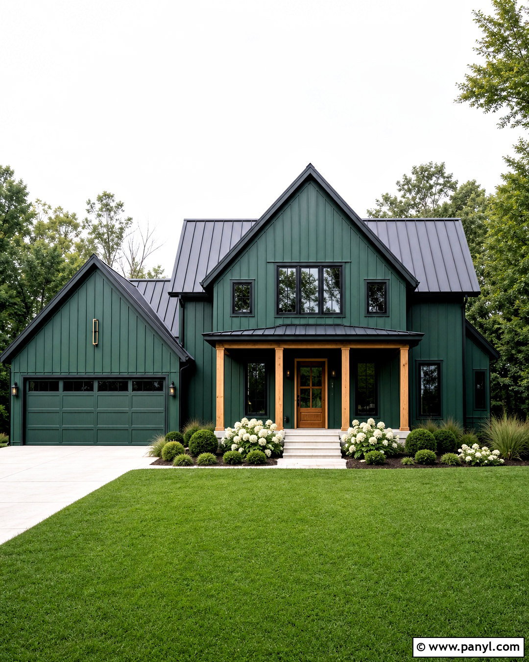 Emerald Green Modern Farmhouse - 20 emerald green house ideas