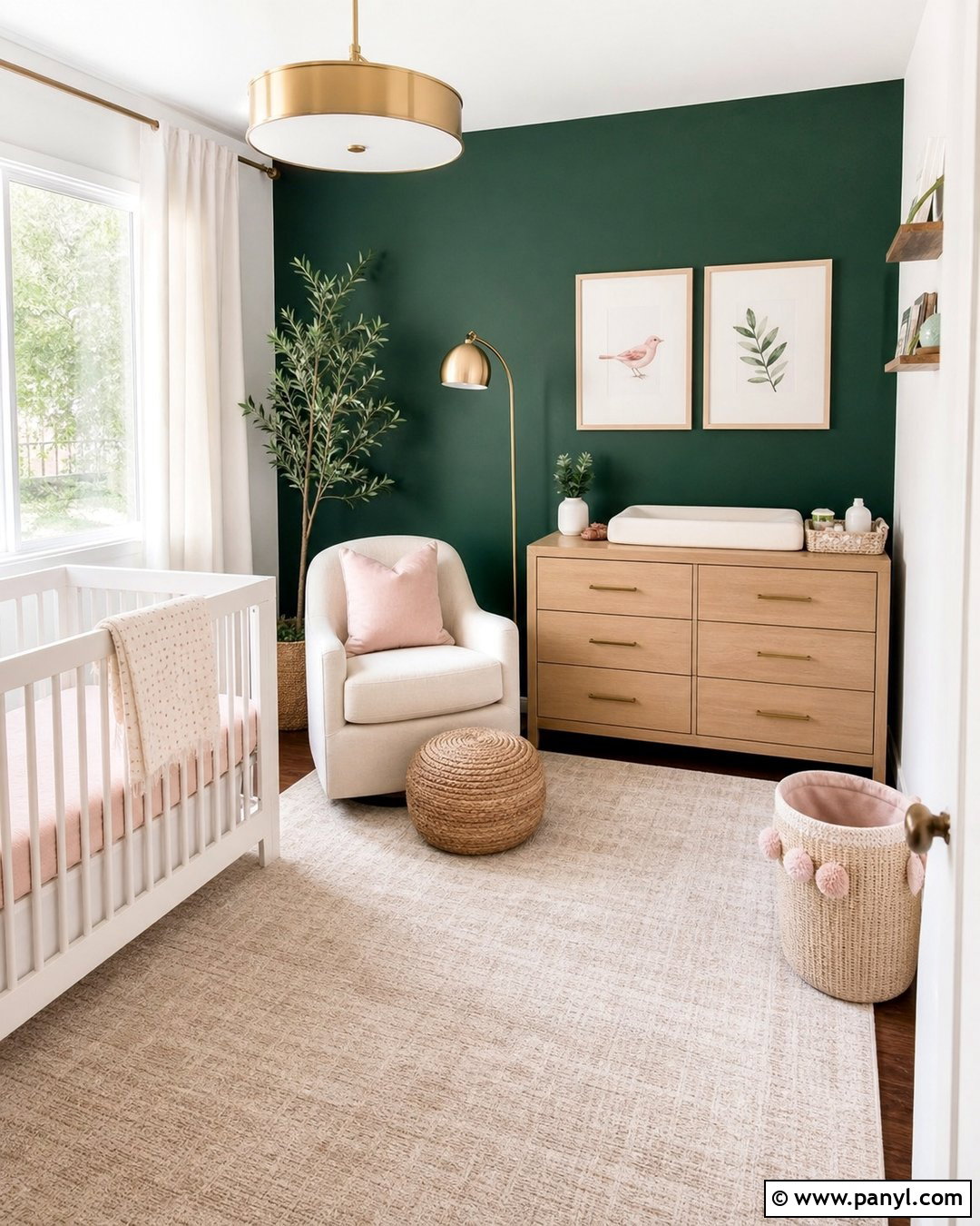Emerald Green Nursery Accent Wall - 20 Green Nursery Wall Color Ideas