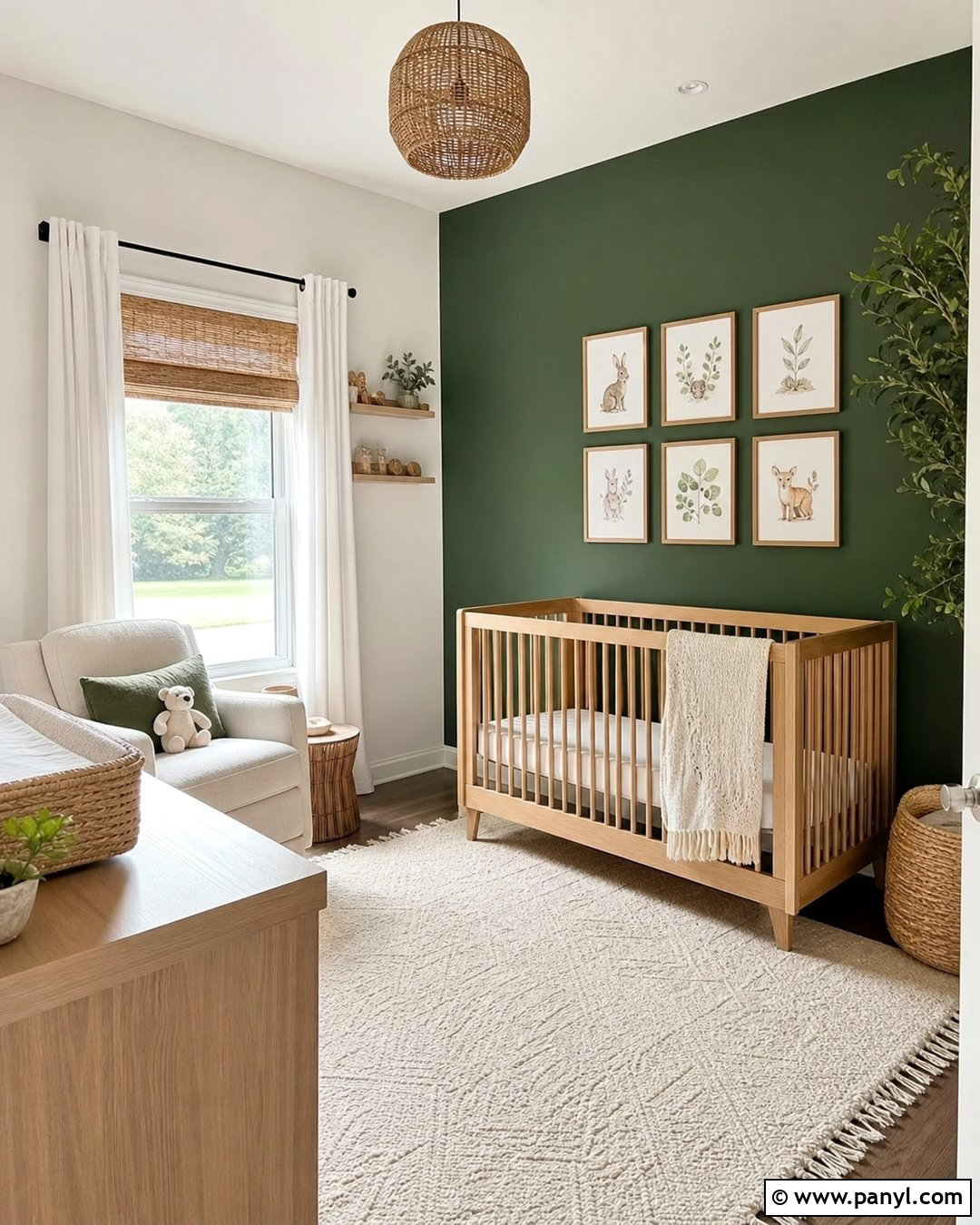 Emerald Green Nursery With Neutral Furniture - 30 Emerald Green Wall Paint Ideas