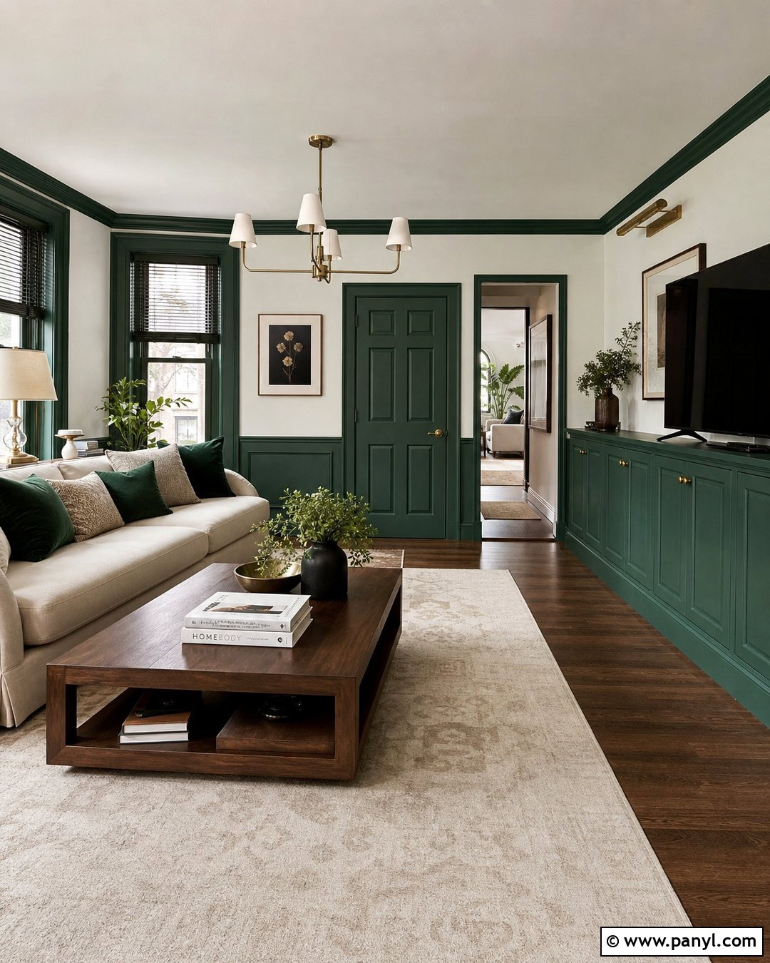 Emerald Green Painted Skirting Boards With White Walls - 30 painted skirting boards colour ideas
