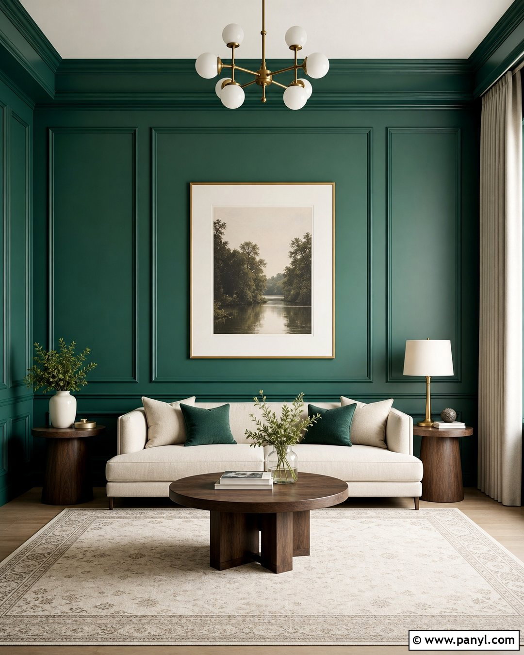 Emerald Green Picture Frame Molding - 30 emerald green walls