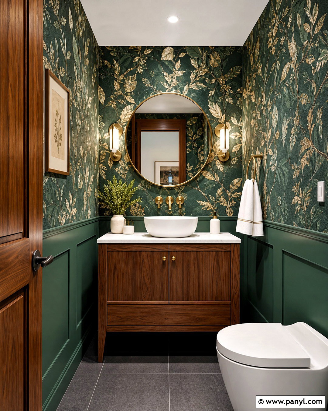 Emerald Green Powder Room Wallpaper - 20 emerald green room decor ideas