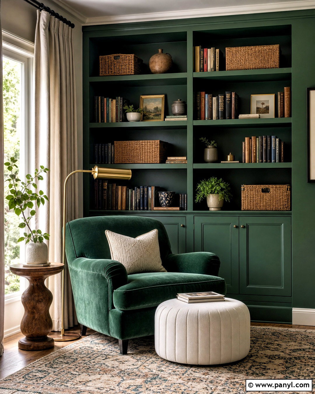 Emerald Green Reading Nook - 20 emerald green home decor ideas