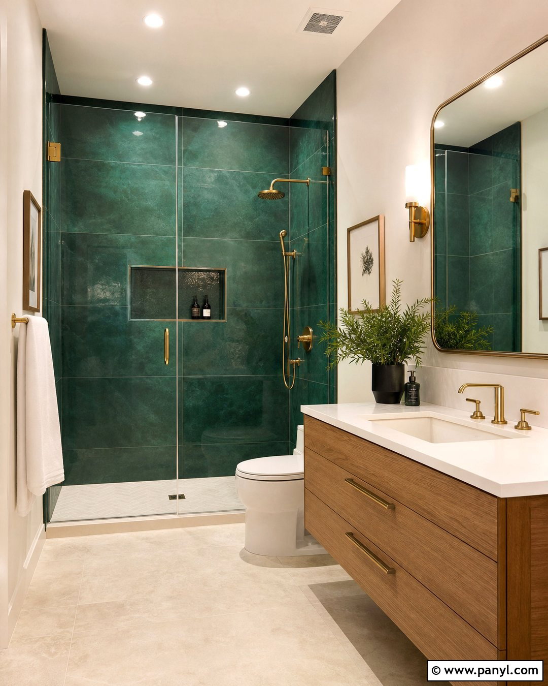 Emerald Green Shower Walls - 25 Emerald Green Bathroom Walls