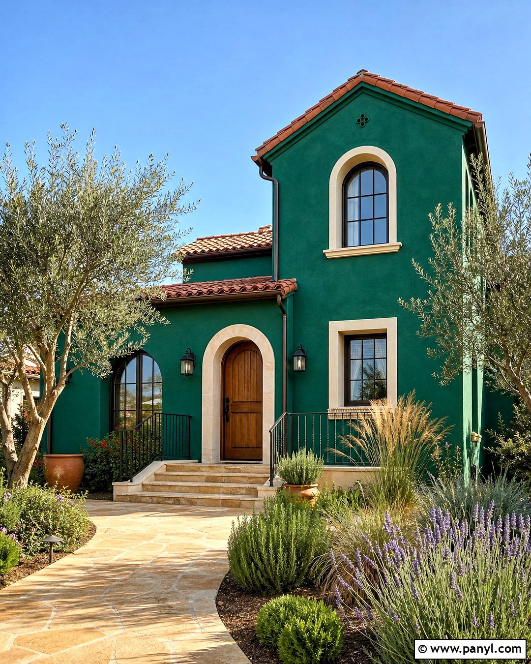 Emerald Green Stucco House - 20 emerald green house ideas
