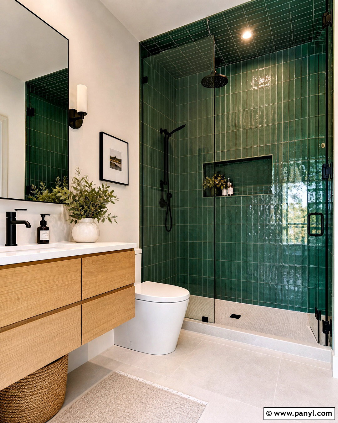 Emerald Green Tile Shower - 20 emerald green bathroom ideas